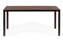 Stół ogrodowy 6-osobowy 156x78 cm polywood meble na taras brązowy