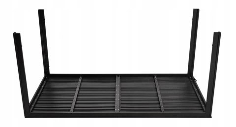 Stół ogrodowy 6-osobowy 156x78 cm polywood meble na taras czarny