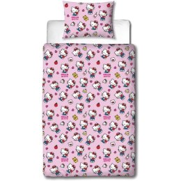 Komplet poszewek na kołdrę Hello Kitty 25 x 5 x 30 cm Różowy Łóżko 140 2 Części