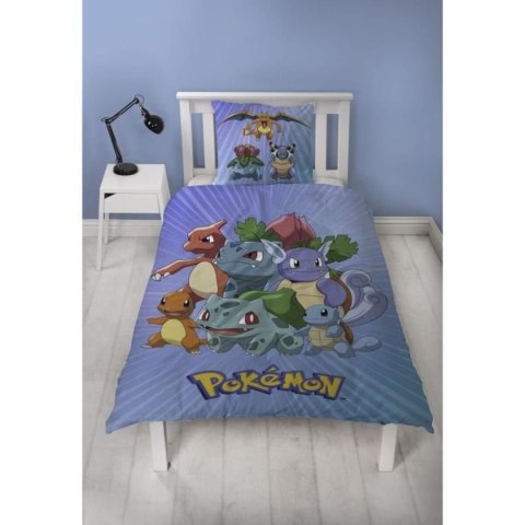 Komplet poszewek na kołdrę Pokémon 25 x 4 x 30 cm Niebieski Łóżko 140 2 Części