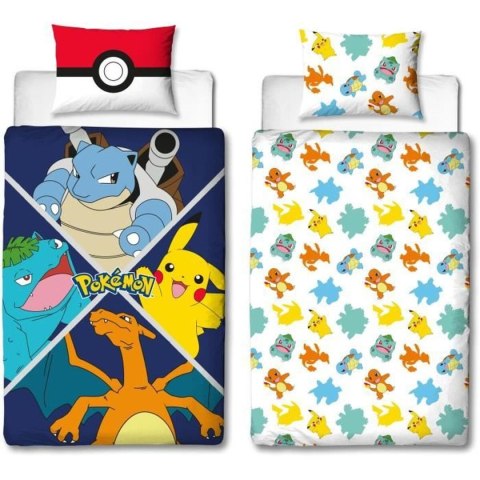 Komplet poszewek na kołdrę Pokémon 25 x 4 x 30 cm Wielokolorowy Łóżko 140 2 Części