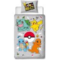 Komplet poszewek na kołdrę Pokémon Szary Łóżko 140 2 Części