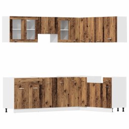 Zestaw 11 szafek kuchennych, Lyon, stare drewno