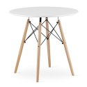 Stół TODI Okrągły 80cm - biały