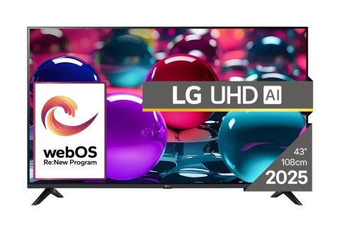 Telewizor LG 43UA73003LA LED 43'' 4K Ultra HD WebOS Dolby Digital DVB-T2 Czarny