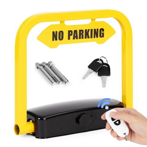 Blokada parkingowa składana zapora 35 cm na klucz zdalnie sterowana system alarmowy