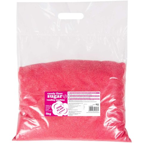 Cukier do automatu do waty cukrowej granulacja 0.8-1.2mm smak naturalny CZERWONY 5kg