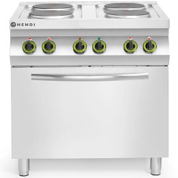 Kuchnia elektryczna 4 płyty z piekarnikiem konwekcyjnym GN1/1 Kitchen Line - Hendi 225936