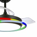 Wentylator sufitowy CristalRecord ANTILA MINI RGB BK RETRAC Czarny