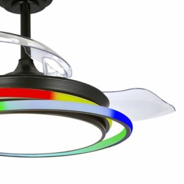 Wentylator sufitowy CristalRecord ANTILA MINI RGB BK RETRAC Czarny