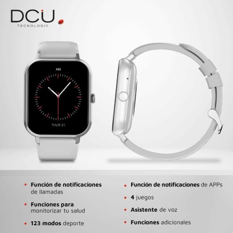 Smartwatch DCU CURVED GLASS PRO 1,83" Szary