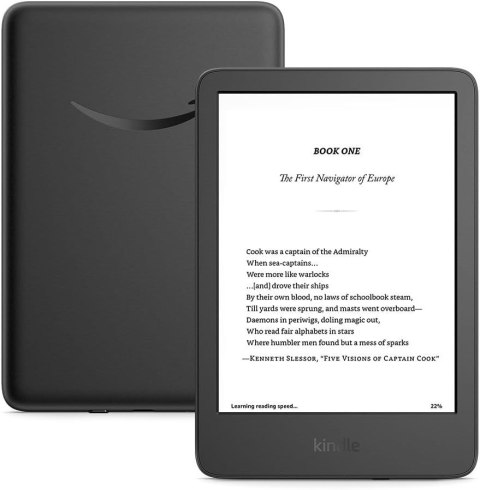 Ebook New Kindle (11th Generation) - 2024 release 6" glare-free 16GB Wi-Fi (Without Lockscreen Ads) Black (WYPRZEDAŻ)