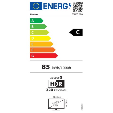 Smart TV Hisense 85U7Q PRO 85" 4K Ultra HD LED HDR