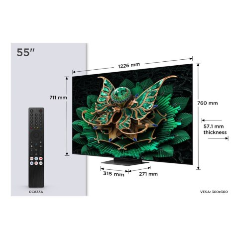 Smart TV TCL 55C7K 55" 4K Ultra HD HDR QD Mini LED