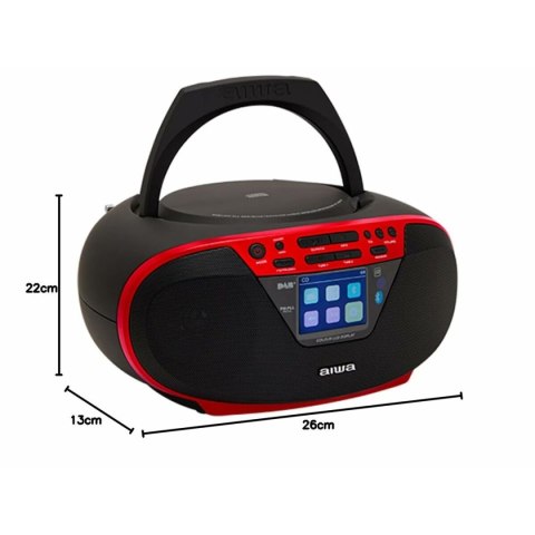 CD-Radio MP3 Aiwa BBTU500DAB/RD Czerwony FM
