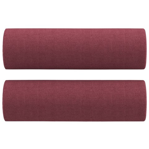 2-cz komplet wypoczynkowy z poduszkami, winna czerwień, tkanina