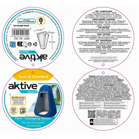 Namiot Aktive 120 x 190 x 120 cm Niebieski