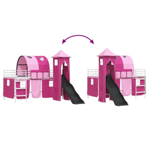 Biały i różowy 107 x 200 cm