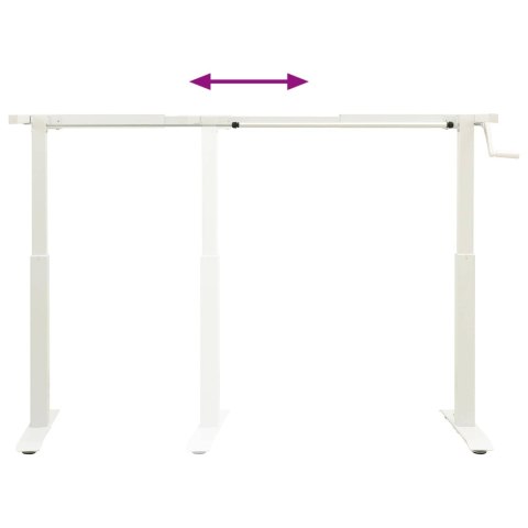 Biurko Biały i jasny brąz 140 x 60 cm Dąb lite