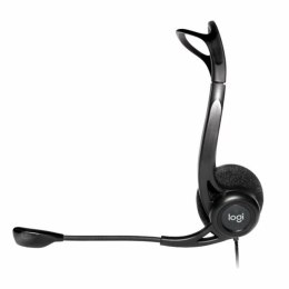 Słuchawki z Mikrofonem Logitech 981-000100 Czarny