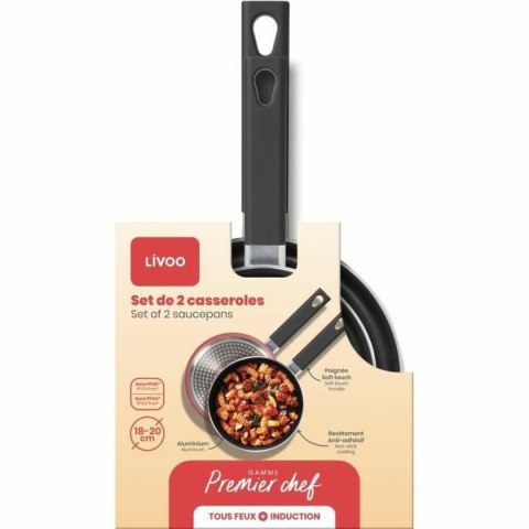 Zestaw garnków Livoo Czerwony Silikon 2 Części (2 Sztuk)