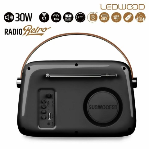Radio Tranzystorowe Ledwood ALMA BLK Czarny 30 W