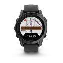 Zegarek sportowy Garmin Fenix E Stainless Steel AMOLED 47mm Czarny