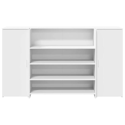 Biurko recepcyjne białe 180x50x103,5 cm Drewno konstrukcyjne