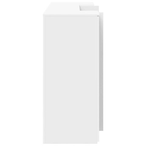 Biurko recepcyjne białe 180x50x103,5 cm Drewno konstrukcyjne