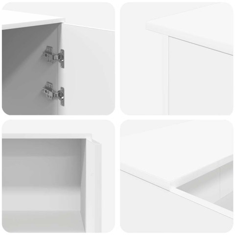 Biurko recepcyjne białe 180x50x103,5 cm Drewno konstrukcyjne