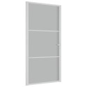 Drzwi wewnętrzne, 102,5x201,5 cm, białe, szkło mat i aluminium
