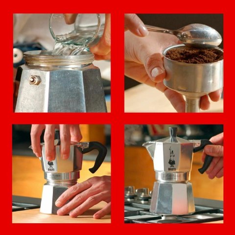 Włoska Kafeterka Bialetti 0001165/X4 Srebrzysty Metal Stal nierdzewna Aluminium 1 L