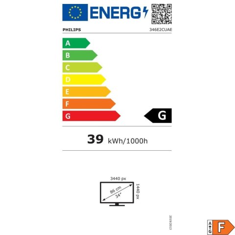 Monitor Philips 346E2CUAE/00 Wide Quad HD 34"