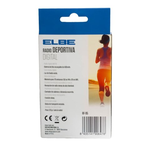 Radio Tranzystorowe ELBE RF-95 Ciemny szary Sportowa AM/FM