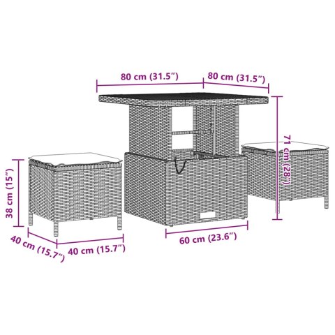 Zestaw Sof na Ogród z poduszką 12 pcs Czarny polirattan