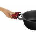 Garnek ze Szklaną Pokrywką BRA A410524 Ø 24 cm Czarny Czerwony 2,3 L 300 g