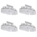 VidaXL Lampa sufitowa z kloszami elipsoidalnymi, 4 szt., E14