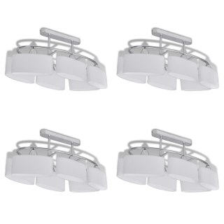 Lampa sufitowa z kloszami elipsoidalnymi, 4 szt., E14