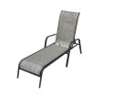 Leżak ogrodowy z regulowanym oparciem ZWC - 52 szary