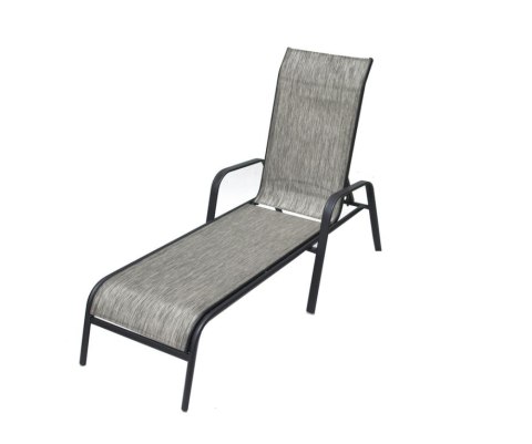 Leżak ogrodowy z regulowanym oparciem ZWC - 52 szary
