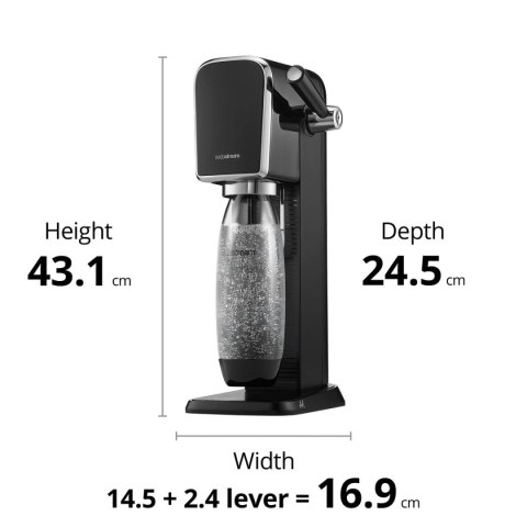 Maszyna do Gazowania Wody sodastream ART BLACK Czarny 1 L