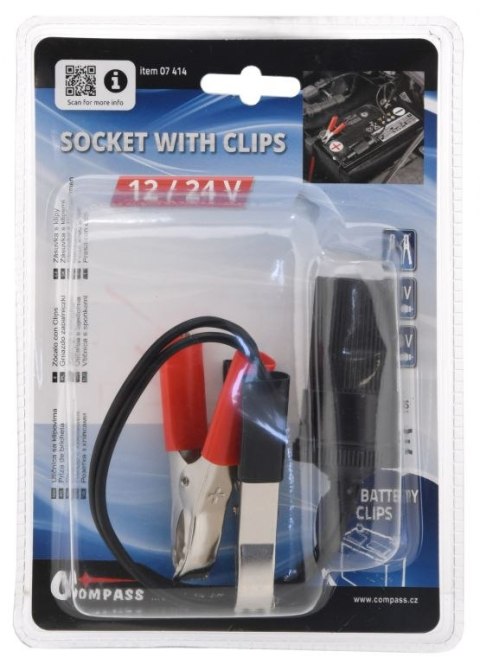 Adapter samochodowy - gniazdo 12/24 V.