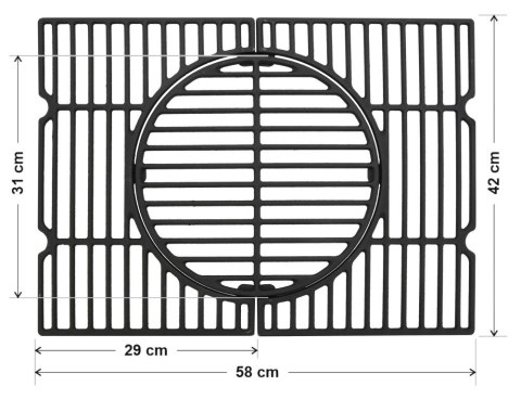 CATTARA Ruszt żeliwny (do grilla ROYAL CLASSIC 13040)