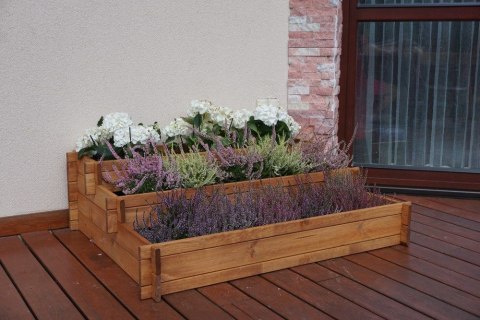 Drewniana ekskluzywna doniczka - Kaskadowe OGRÓD