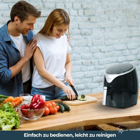 Frytkownica na gorące powietrze - czarna