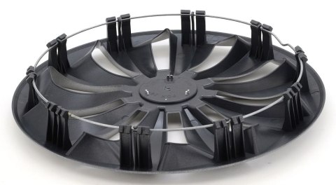 Osłona koła Fox Ring 16 ", jednoczęściowa - czarno / srebrna