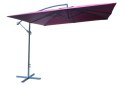 Parasol ogrodowy prostokątny na wysięgniku bordowy 270 x 270 cm