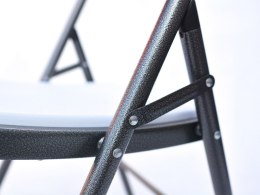 Składane krzesło gastronomiczne - 87 x 53 x 46 cm, białe