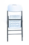 Składane krzesło gastronomiczne - 87 x 53 x 46 cm, białe