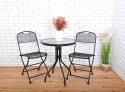 Stół ogrodowy z blatem szklanym ZWT-03 60 cm